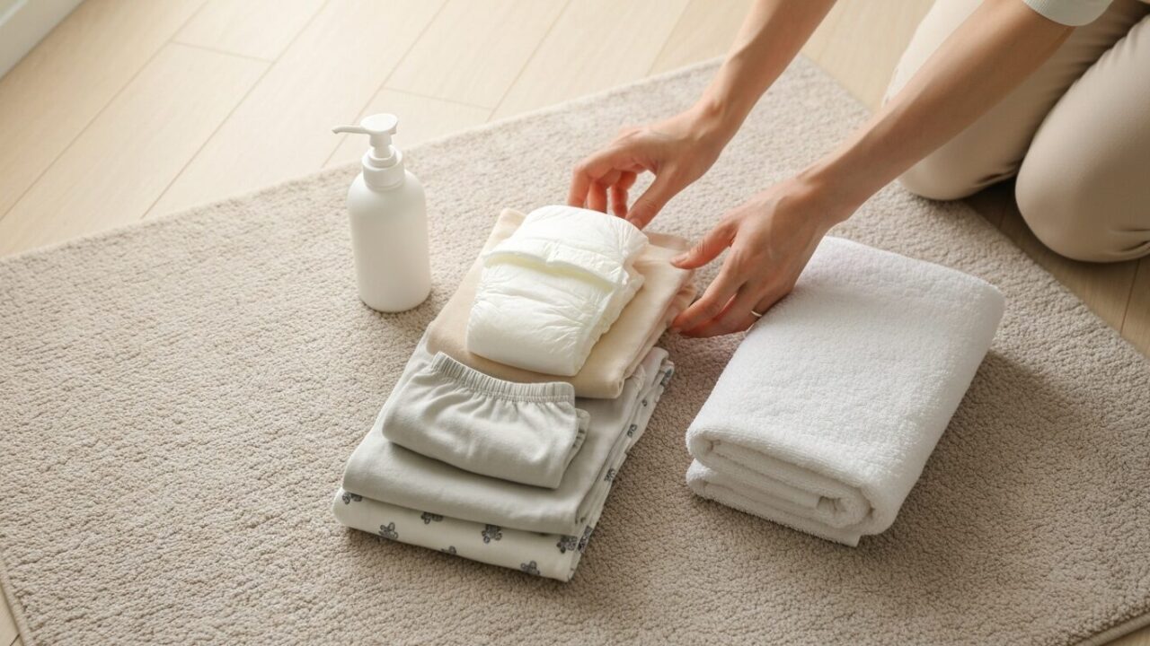 お風呂セットの準備