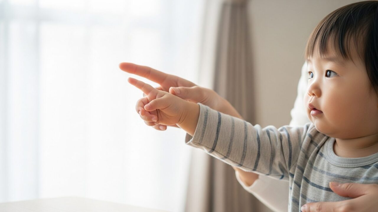 指差しをする幼児