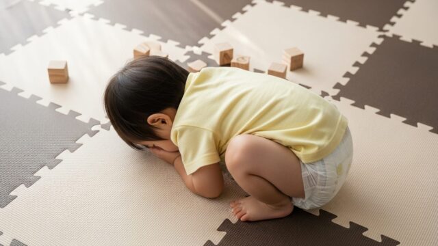 うずくまる赤ちゃん