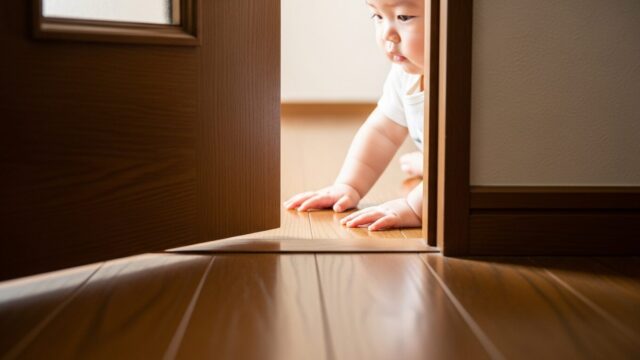 後追いする赤ちゃん